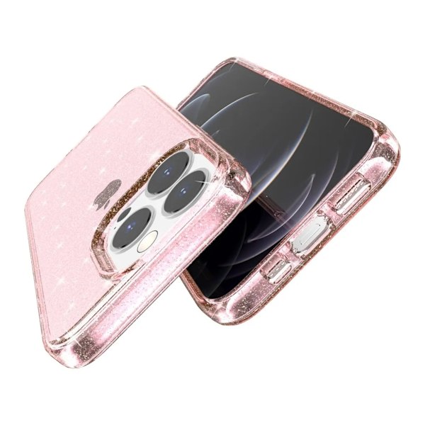 iPhone 15 Pro Mobilskal Glittrande - Rosa