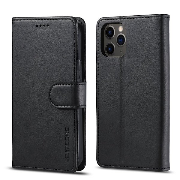 LC.IMEEKE iPhone 12 Pro Plånboksfodral Konstläder - Svart