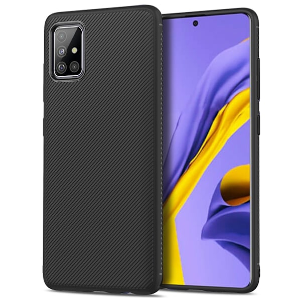 Twill Texture flexicase skal Samsung Galaxy A51 5G - Svart Svart