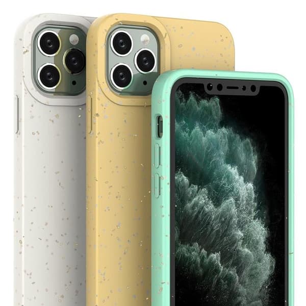 Eco Silikonikuori iPhone 11 Pro Max - Keltainen Gul