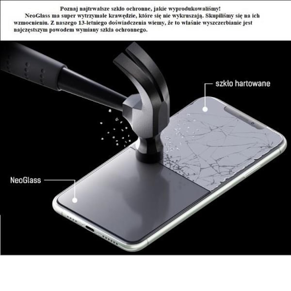 3MK iPhone XR HybridGlas Skärmskydd NeoGlass - Svart Svart