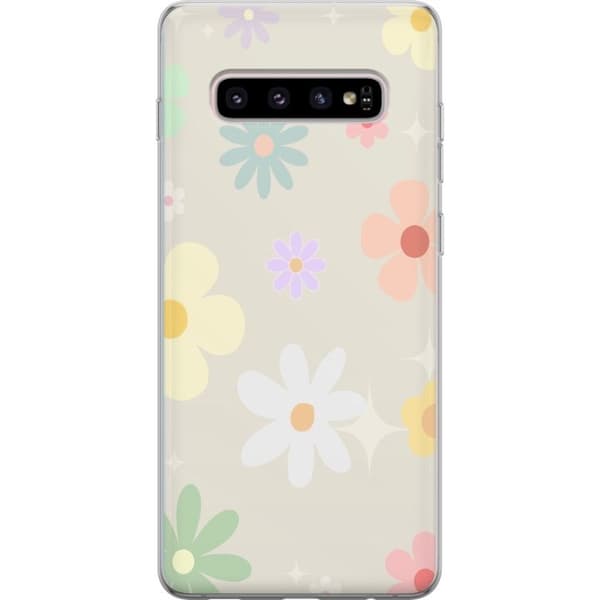 Mobilskal till Samsung Galaxy S10+ med fejdande blommor