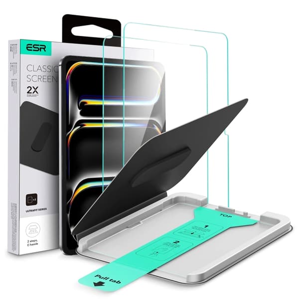 ESR [2-Pack] iPad Pro 13" Härdat Glas Skärmskydd Transparent