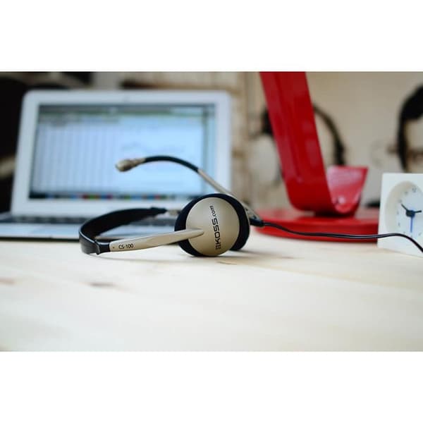 KOSS Headset CS100 On-Ear USB - Guld/Sort Black