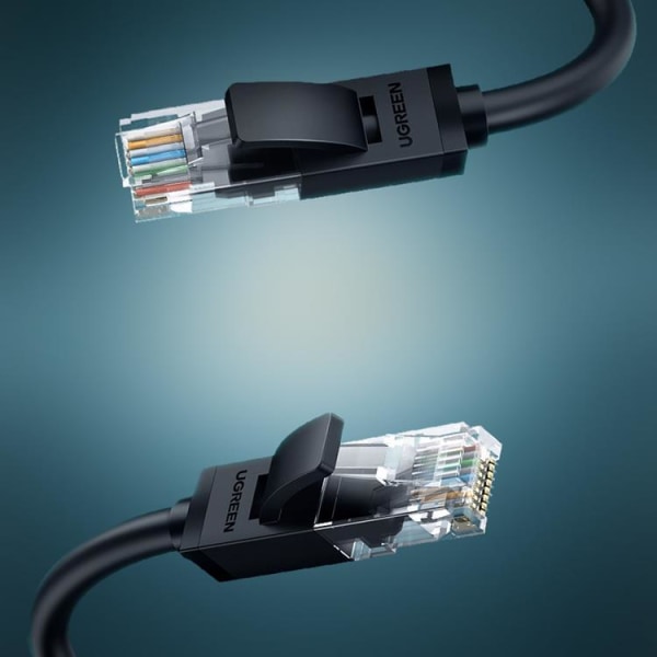 Ugreen Flat LAN Ethernet Cat 6 10m - Svart