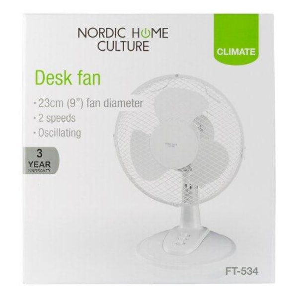 Nordic Home - Table fan 20W, 2 Speed