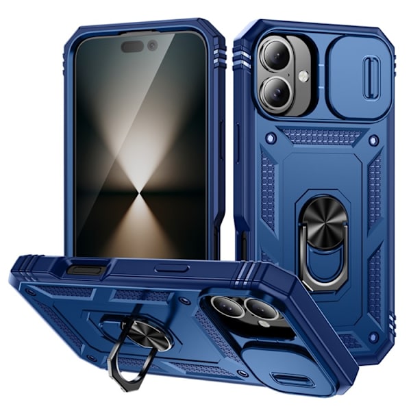 Mobilskal till iPhone 17 Slide Camshield Kickstand - Blå Blå