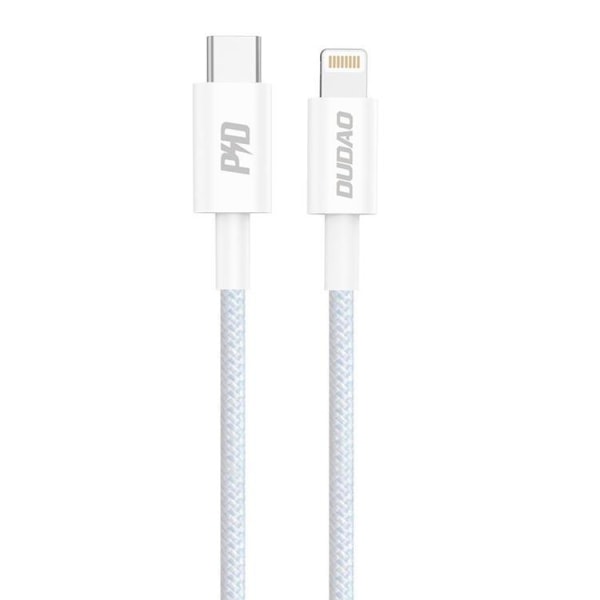 Dudao USB Type-C - Lightning Cable PD 20W - valkoinen