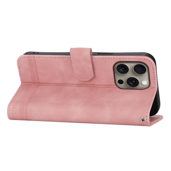 DIERFENG DF-03 iPhone 16 Pro Max Plånboksfodral Konstläder - Rosa