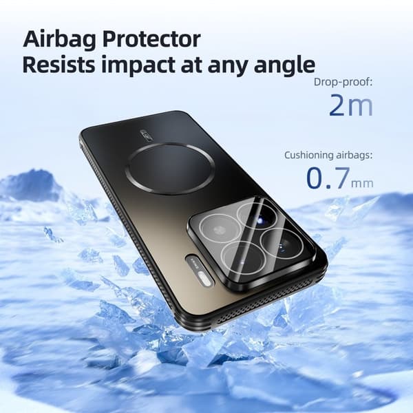 ABEEL Mobilskal till Xiaomi 15 Ultra TPU PC Kyl Matte Vit