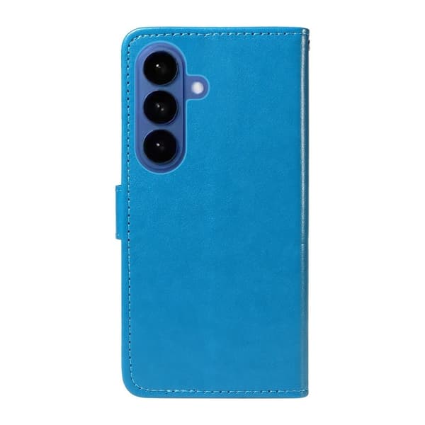 Samsung Galaxy S26 / S26 Pro Plånboksfodral Konstläder Cat Bee Mönster - Blå