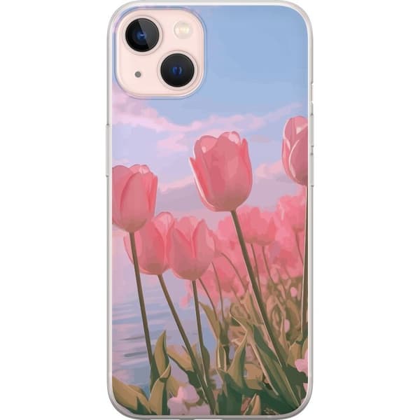 Mobilskal till Apple iPhone 13 med Rosa Tulpaner