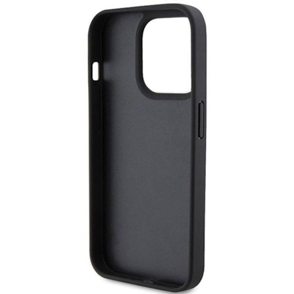 Guess iPhone 15 Pro Mobilskal Läder Stamped - Svart Svart