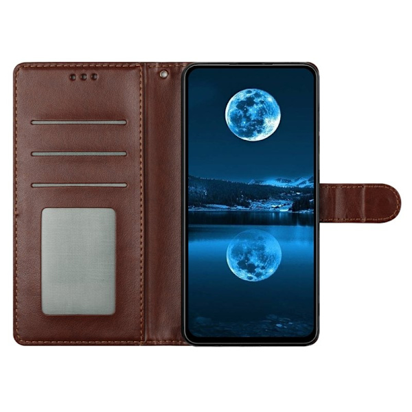 Samsung Galaxy S26 Plus Plånboksfodral Konstläder Ställfunktion - Brun
