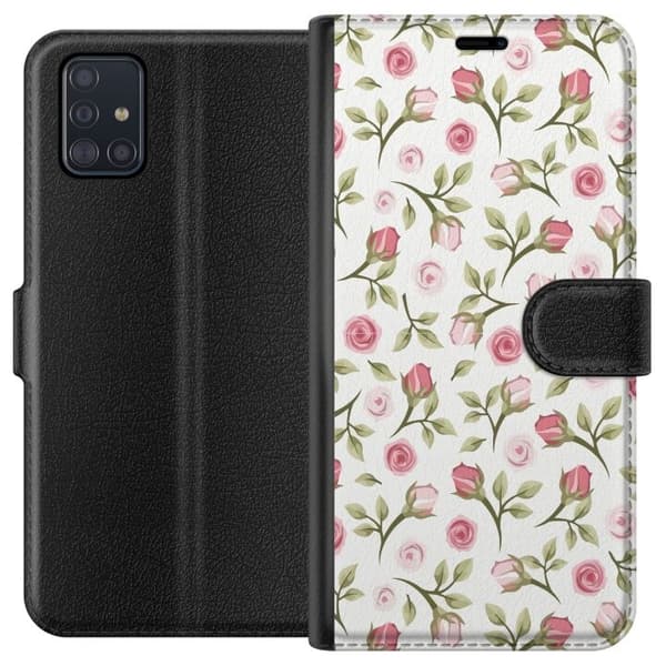Plånboksfodral till Samsung Galaxy A51 med Blommigt