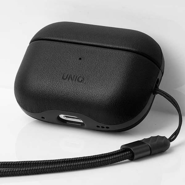 Uniq Airpods Pro 2 Skal Äkta Läder Terra - Svart