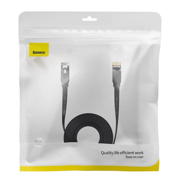 Baseus RJ45 Nätverk Kabel 15m High Speed - Svart Svart