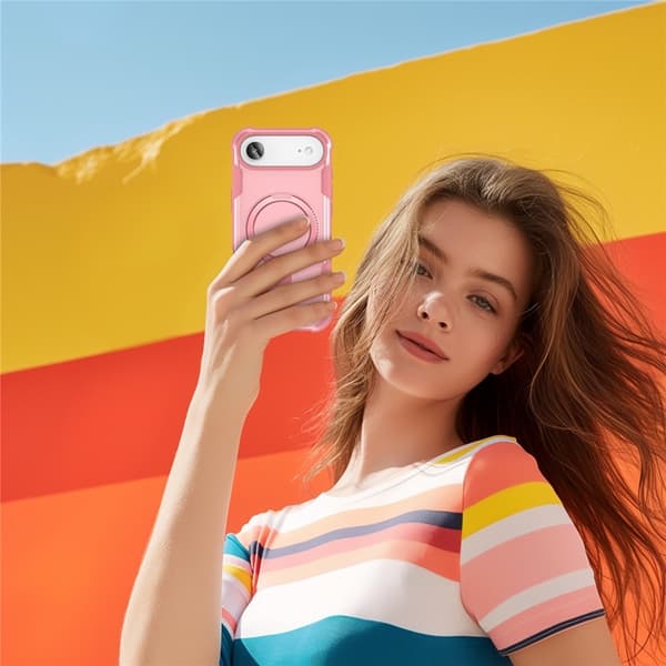 Mobilskal till iPhone Air MagSafe Kickstand Shockproof - Rosa Rosa