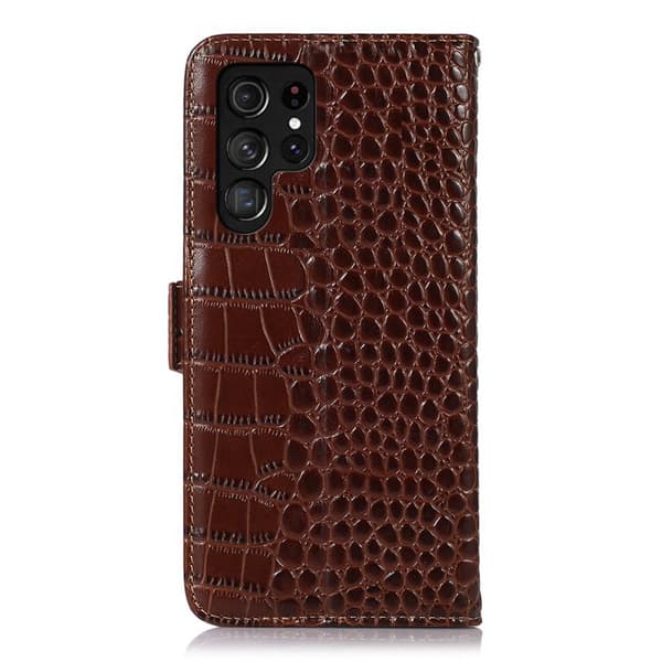 Plånboksfodral för Samsung Galaxy S26 Ultra Äkta läder RFID - Brun