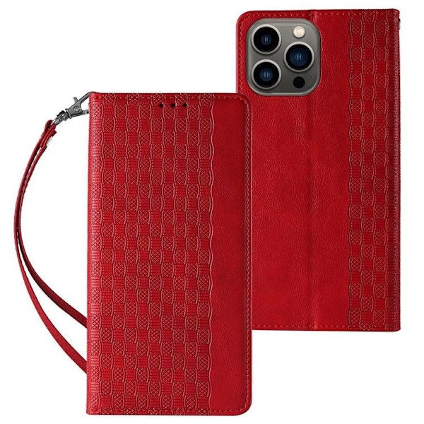 Galaxy S23 Plus Plånboksfodral Magnet Strap - Röd