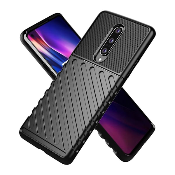 Thunder Twill Texture Cover OnePlus 8 - Sort Black
