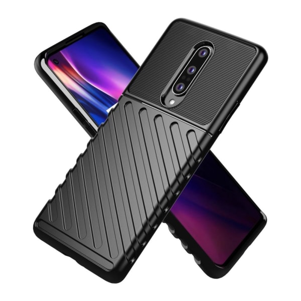 Thunder Twill Texture -kuori OnePlus 8 - musta Black