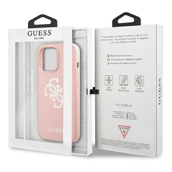 Guess Silikone Logo Taske til iPhone 13 Pro - Lyserød Pink