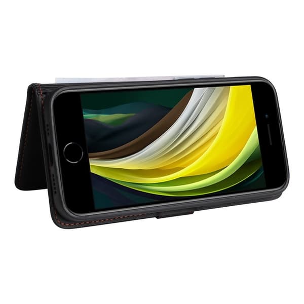 BETOPNICE iPhone 6/6s/7/8/SE (2022) Plånboksfodral Konstläder - Svart