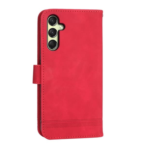 DIERFENG DF-03 Samsung Galaxy A26 5G Plånboksfodral Konstläder - Röd