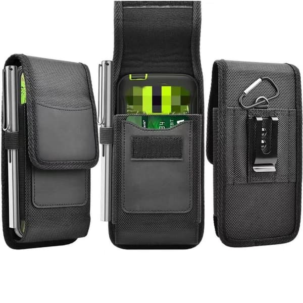 Halsbåndsetui Universal Etui Oxford Nylon - Sort Black