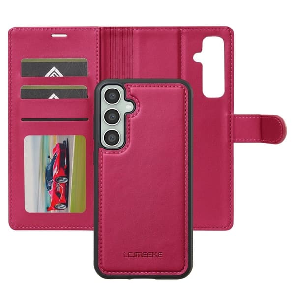 LC.IMEEKE L2 Series Samsung Galaxy A35 Plånboksfodral Konstläder - Röd