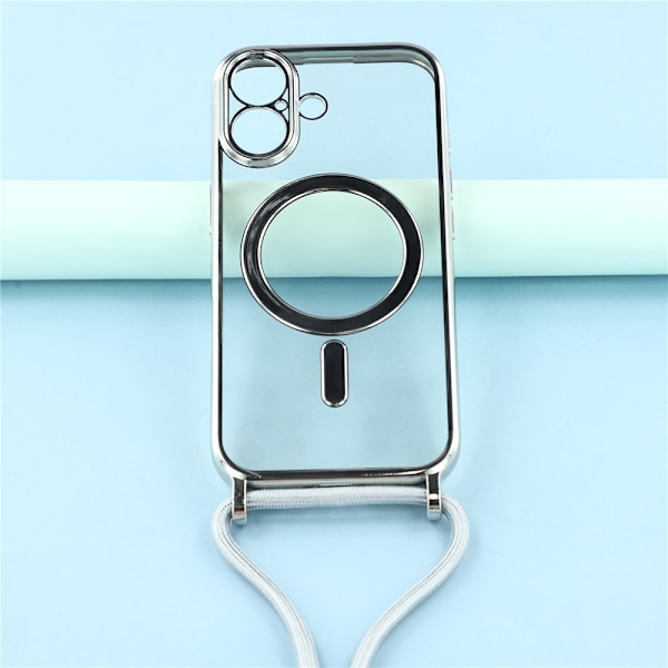 Mobilskal till iPhone 17 MagSafe Electroplating Edge TPU - Silver Silver