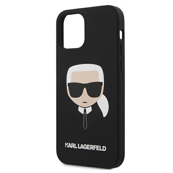 Karl Lagerfeld iPhone 12 Mini Skal Silikon Karl`s Head - Svart Svart