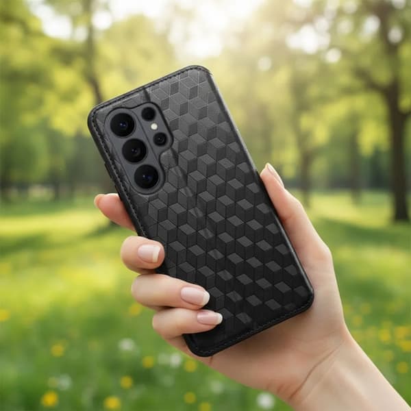 Plånboksfodral För Galaxy S26 Plus Cubic - Svart Svart