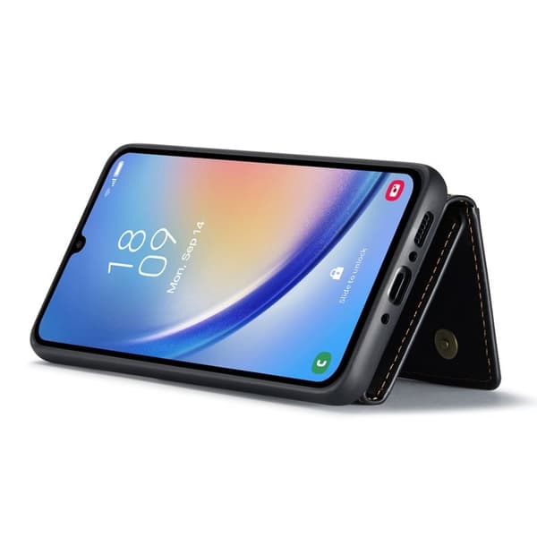 DG.MING Konstläder Plånboksfodral Samsung Galaxy A14 4G/5G - Svart