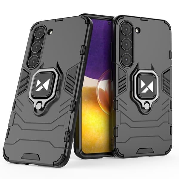 Wozinsky Galaxy S23 Renkaanpidike Puhelimen Kuori - Musta Svart