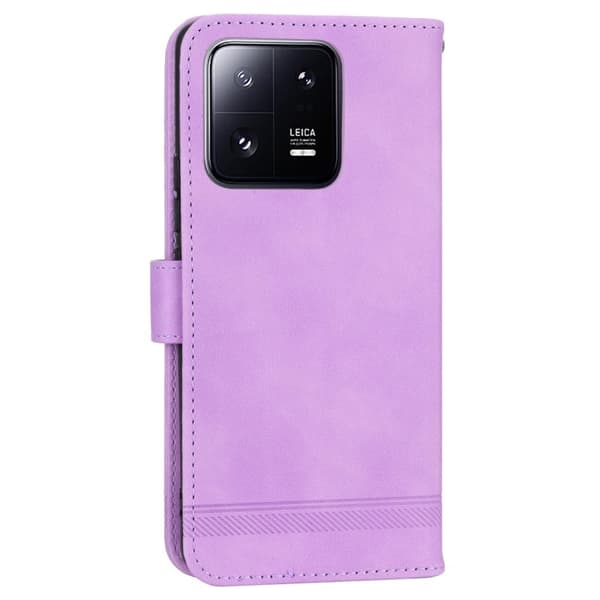 DIERFENG DF-03 Plånboksfodral för Xiaomi 13 Pro 5G, Konstläder - Lila