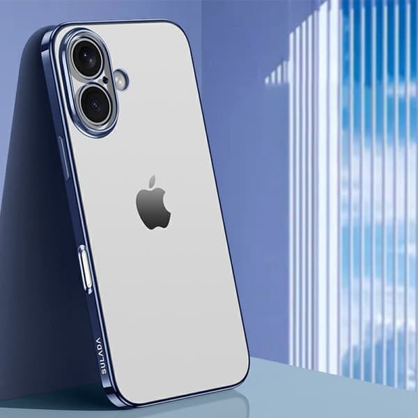 SULADA Mobilskal till iPhone 16 Electroplated AG Matte TPU - Blå