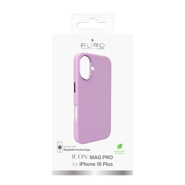 Puro iPhone 16 Plus Telefontaske Magsafe Icon Pro Silikone - Lyserød Rosa