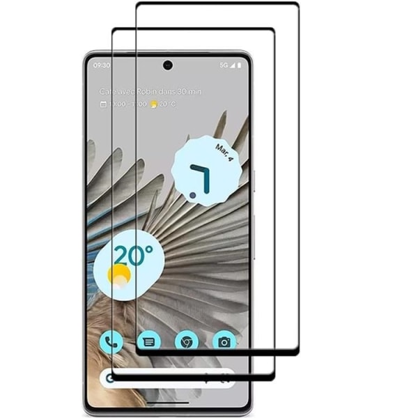[2-PACK] Google Pixel 8A Skærmbeskytter i hærdet glas - Sort