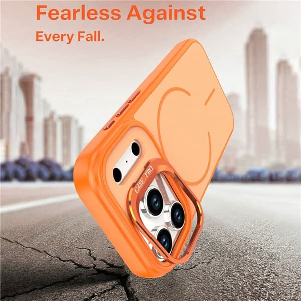 Mobilskal till iPhone 17 Pro MagSafe Skin-Touch Kickstand - Orange Orange