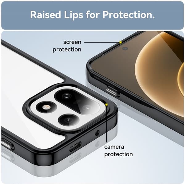 Mobilskal till OnePlus 15 5G TPU + Acrylic Protective Clear Svart