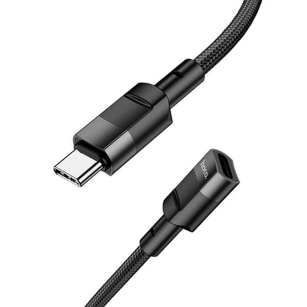 HOCO USB-C - USB-C 3A Kabel 1.2m U107 forlænger - Sort Svart