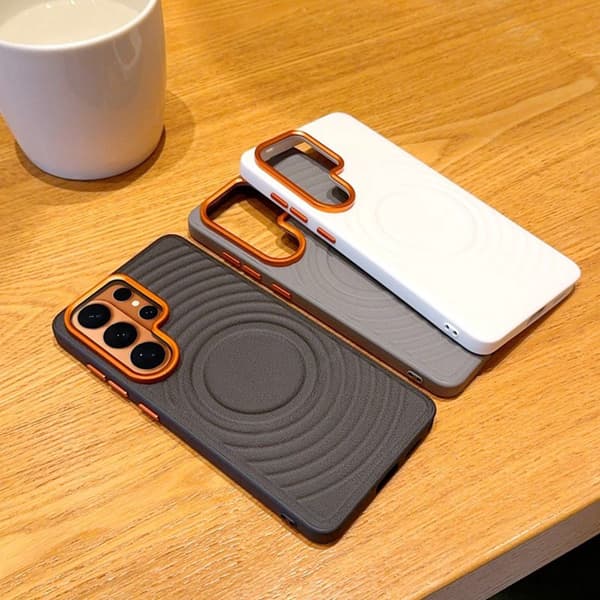 Mobilskal för Samsung Galaxy S26 Plus Magnetiskt Konstläder - Svart