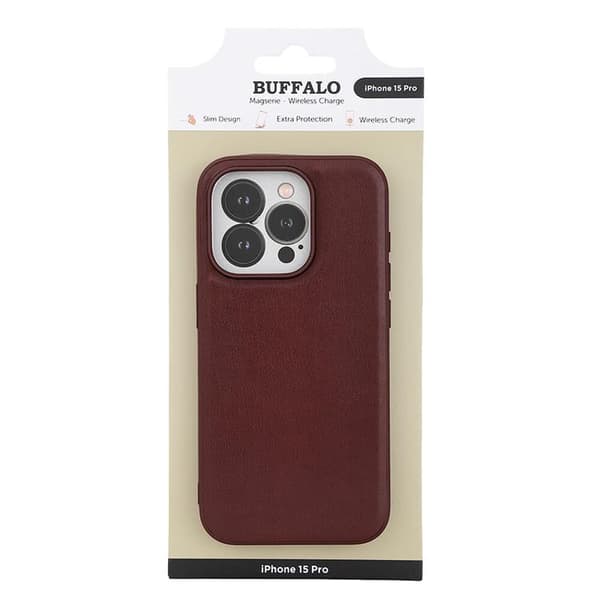 Buffalo iPhone 15 Pro Mobilskal Magsafe - Brun Brun
