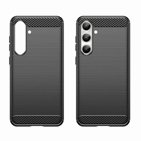 Telefontaske til Galaxy S24 FE Carbon Fleksibel - Sort Black