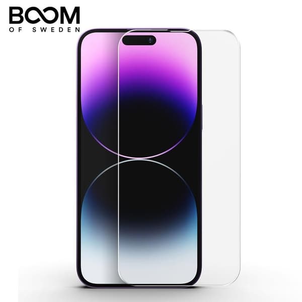 BOOM iPhone 14 Pro Härdat Glas Skärmskydd Clear - 2 Pack Transparent