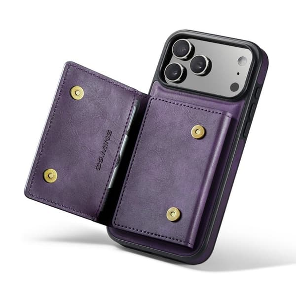 DG.MING M5 Series Mobilskal till iPhone 17 Pro Magnetiskt Konstläder Lila