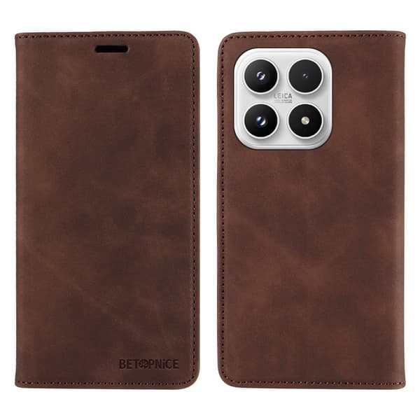 BETOPNICE Xiaomi 17 Plånboksfodral Konstläder - Brun