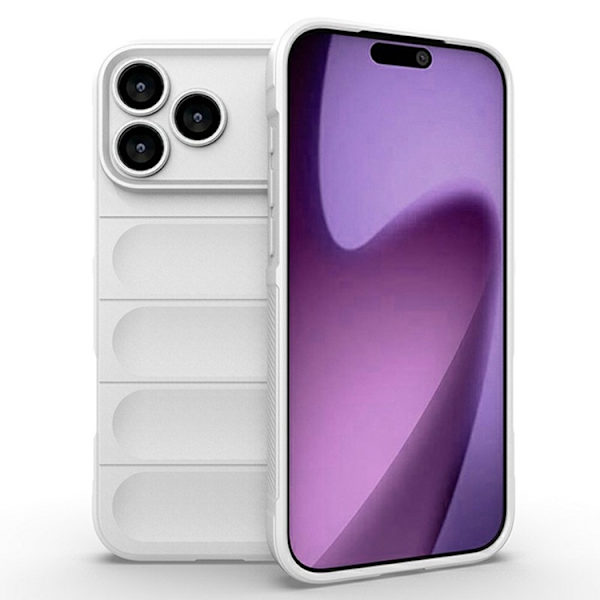 AMORUS Mobilskal till iPhone 17 Pro Max Shockproof TPU Rugged - Vit Vit